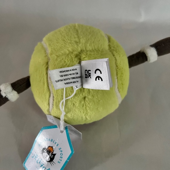 Jellycat Amusable Sports Tennis Ball Plush NWT - Picture 4 of 8